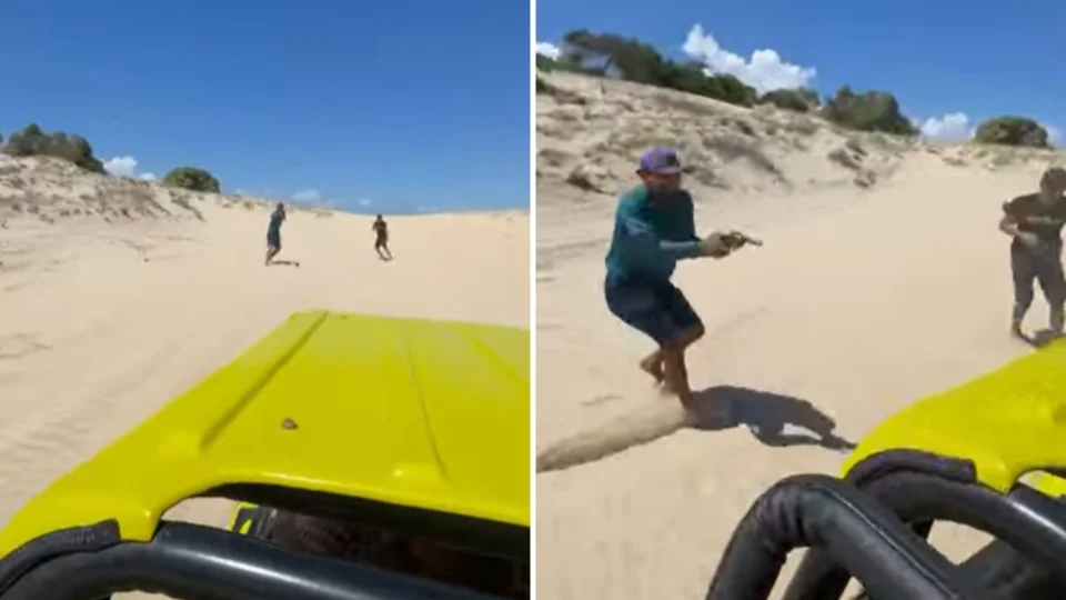 VÍDEO: homens armados surpreendem turistas durante passeio em dunas no CE