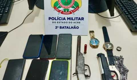 PM recupera veiculo e celulares roubados em Rio Branco