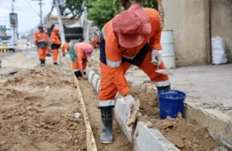 Obra na avenida Ephigênio Salles entra na fase de acabamento em Manaus; veja