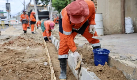Obra na avenida Ephigênio Salles entra na fase de acabamento em Manaus; veja