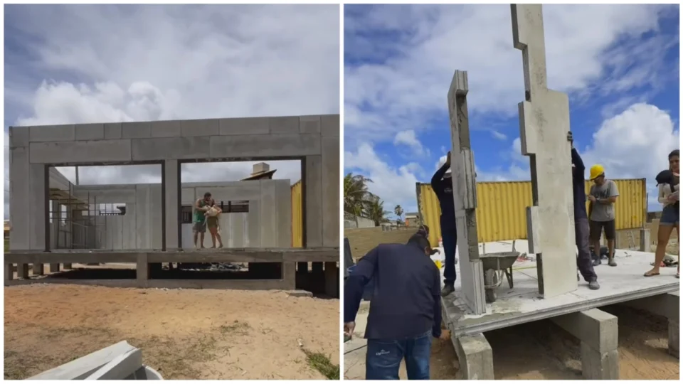 Casal constrói casa em apenas 4 dias com ‘paredes de encaixe’; veja