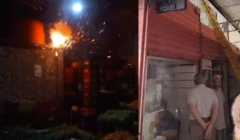 Incêndio destrói parte da Feira da Manaus Moderna