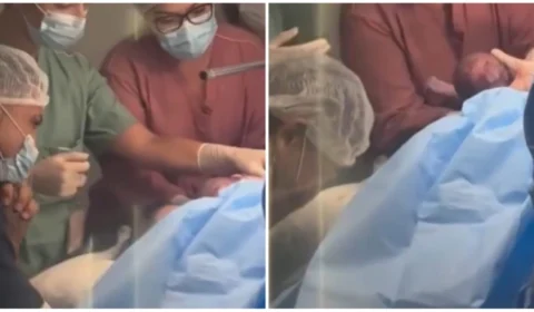 MC Mirella mostra ‘bastidores’ do parto e reação de Dynho Alves comove web