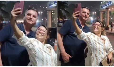 VÍDEO: Bolsonaro posa com apoiadora e internautas a comparam com Janja; veja
