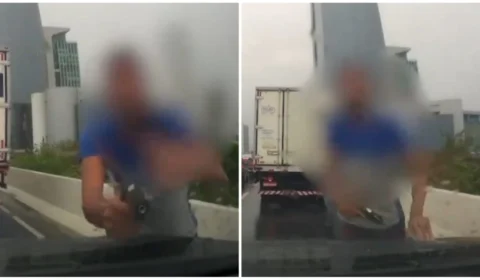 VÍDEO: câmera de carro flagra assalto armado em viaduto no Recife
