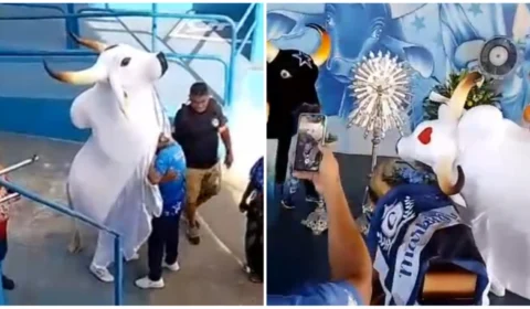 VÍDEO: Garantido vai ao curral do Caprichoso para dar adeus a Marquinhos Azevedo