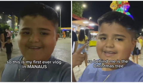 VÍDEO: ‘Pequeno Gênio’ do AM viraliza com vlog em inglês; confira