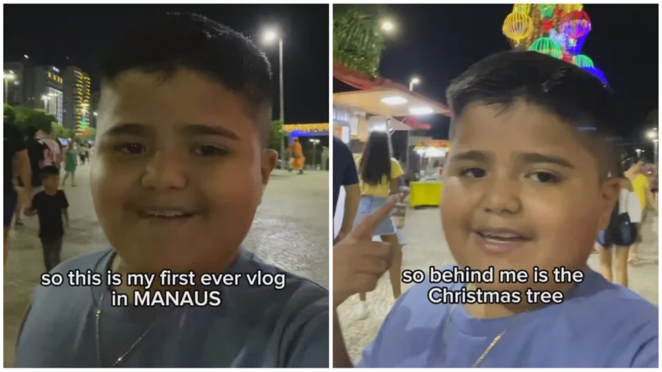 VÍDEO: ‘Pequeno Gênio’ do AM viraliza com vlog em inglês; confira