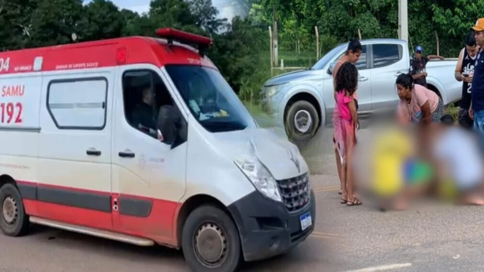 Idosa é atropelada por camionete na rodovia AC-40 no Acre
