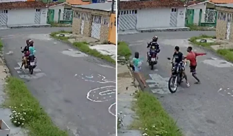 VÍDEO: mulher é assaltada por dupla na moto em Manaus