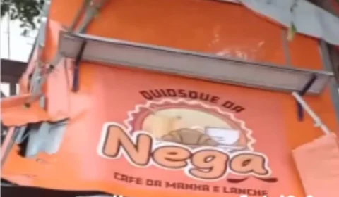 Lanche fica “pendurado” após ser atingido por carro em Manaus; veja vídeo