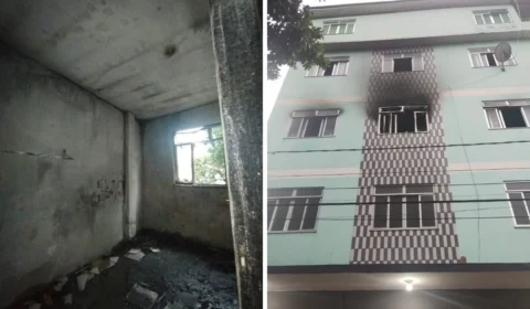 Carregador de celular pega fogo e causa grave incêndio em apartamento