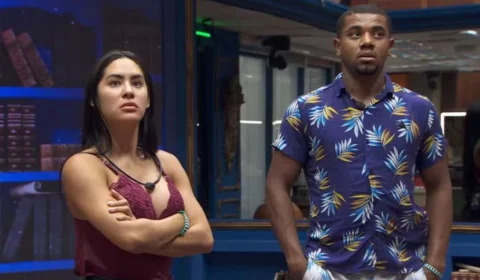 Isabelle e Davi se assustam com telão no BBB 24
