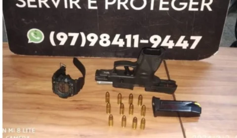 Jovem é preso com arma de fogo em escola no interior do AM