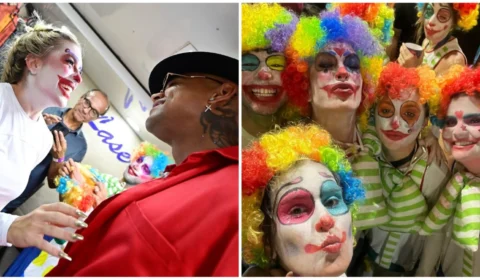 Lore Improta se disfarça de ‘palhaça’ para curtir carnaval na Bahia