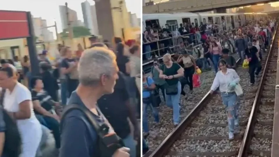 VÍDEO: passageiros mostra caos nos trilhos do metrô após falha em São Paulo