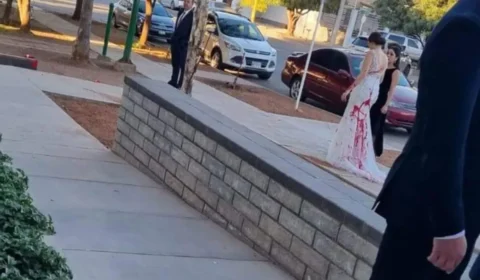 Sogra joga tinta vermelha em vestido da nora no dia do casamento; veja imagens