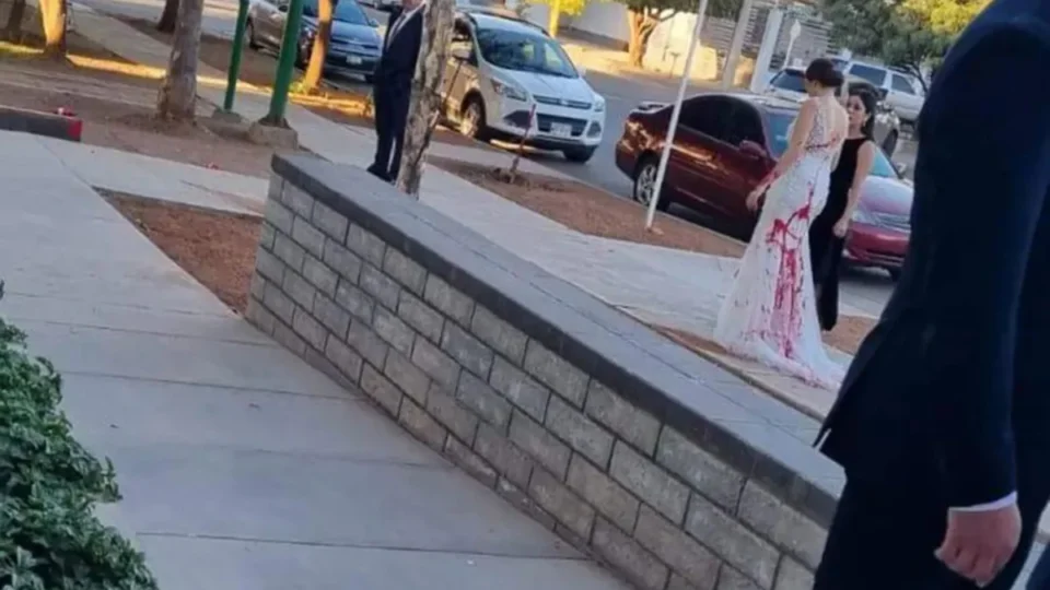 Sogra joga tinta vermelha em vestido da nora no dia do casamento; veja imagens