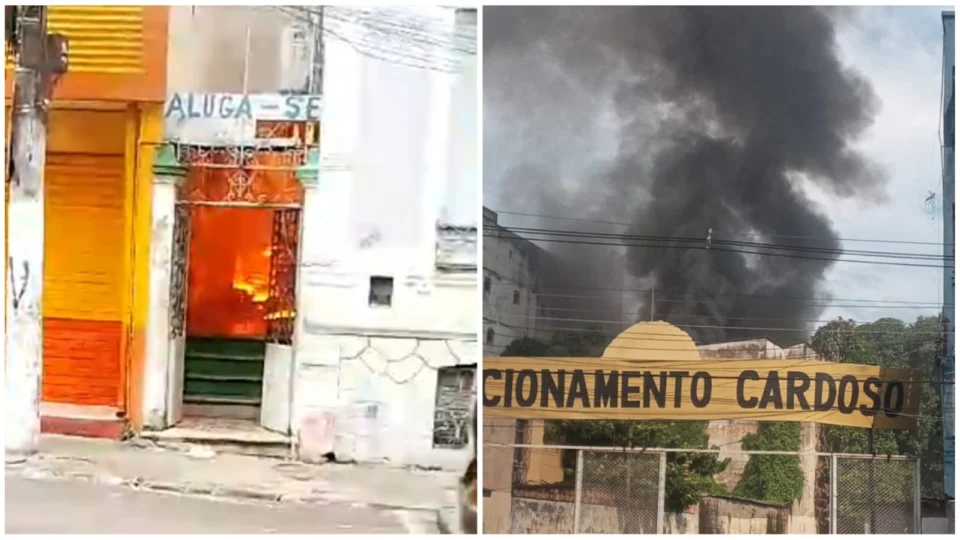 VÍDEO: incêndio atinge área de aluguel de quitinete no Centro de Manaus