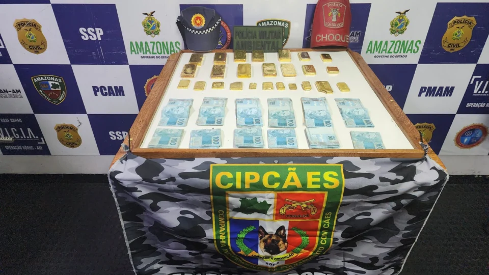 Coari-AM: barras de ouro avaliadas em R$ 4,7 milhões são apreendidas