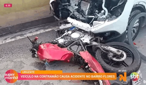 Carro na contramão deixa motociclista morto na Torquato Tapajós, em Manaus