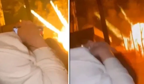 VÍDEO: drone atinge prédio e explode próximo a pessoas na Ucrânia