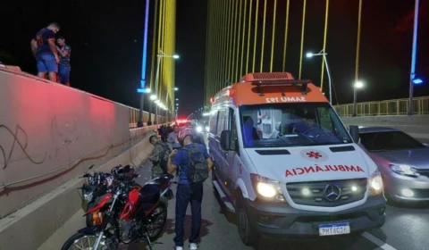 Grave acidente deixa motociclistas feridos na Ponte do Rio Negro