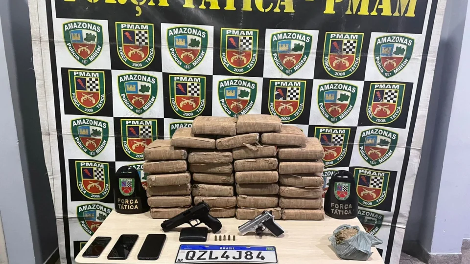 Trio é preso com 40 quilos de drogas na zona Norte de Manaus
