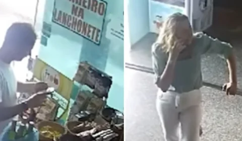 VÍDEO captura atitude bizarra de mãe e filho logo após matarem idosos