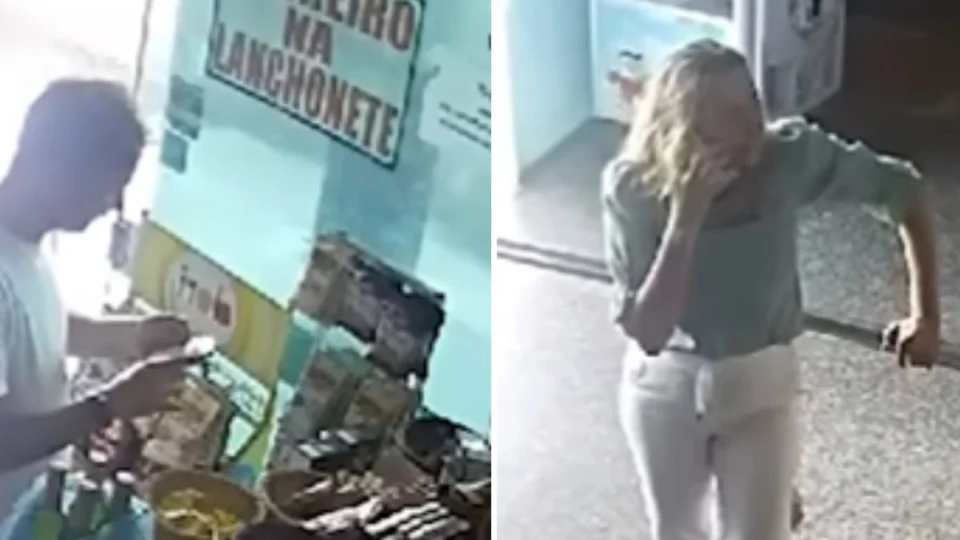 VÍDEO captura atitude bizarra de mãe e filho logo após matarem idosos