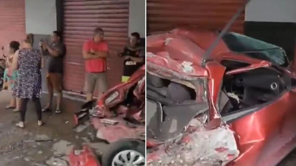 VÍDEO: motorista de ônibus atropela carro durante assalto em Manaus