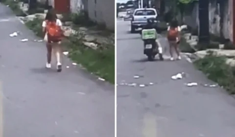 VÍDEO: homem apalpa parte íntima de mulher em rua de Manaus