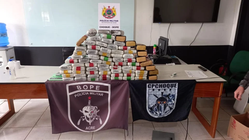 Polícia Militar apreende 80 kg de skunk em Rio Branco