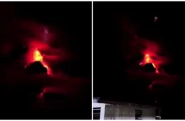 Vídeo registra momento em que vulcão entra em erupção na Indonésia; confira