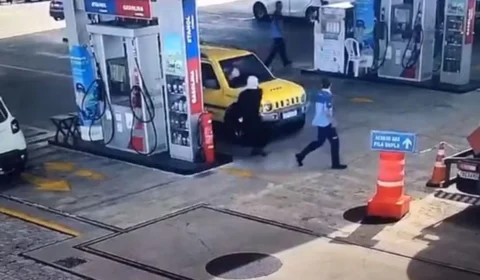 VÍDEO: veja o momento em que homem reage a assalto em posto em Natal