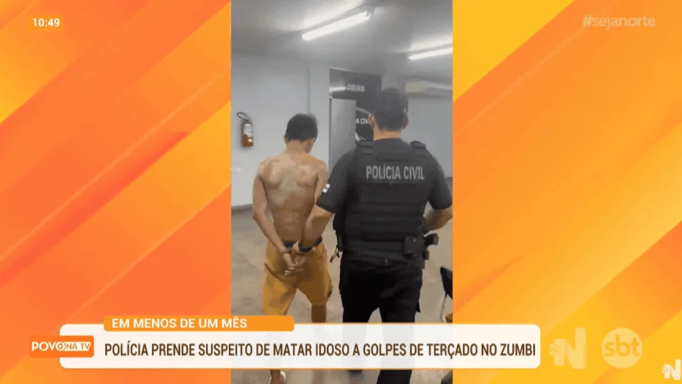 Em Manaus, homem é preso suspeito de matar idoso com golpes de terçado