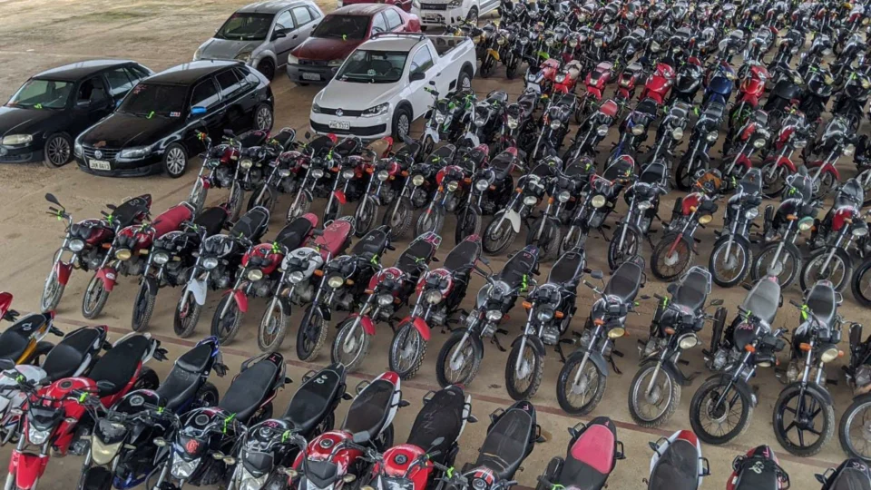 Leilão do Detran-AM tem 166 motos e 34 carros