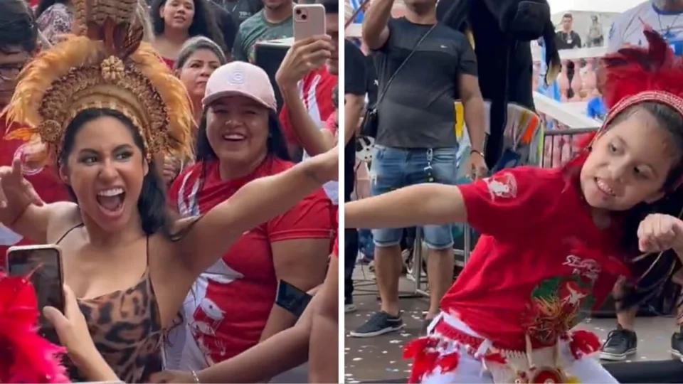 ‘Mini cunhã-poranga’ chama atenção de Isabelle Nogueira; assista