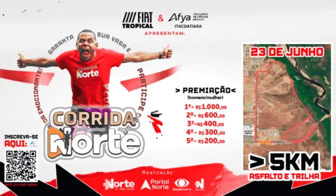 Reta final! Inscrições para a Corrida Norte em Roraima terminam sexta (31)