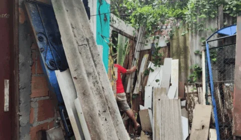 VÍDEO: árvore tomba sobre casa e mata morador durante chuva em Manaus