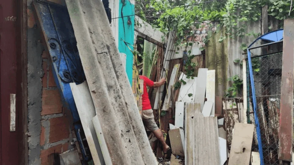 VÍDEO: árvore tomba sobre casa e mata morador durante chuva em Manaus