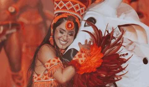 Isabelle Nogueira emociona com 1ª apresentação como cunhã-poranga após BBB; confira