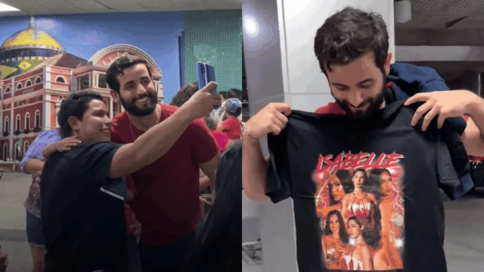 Matteus Amaral retorna a Manaus para ver Isabelle e recebe presente especial