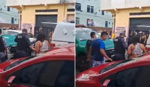 VÍDEO: homem nu apanha após ser suspeito de estuprar criança