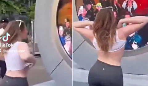 VÍDEO: modelo explica por que mostrou seios em portal que liga NY e Dublin