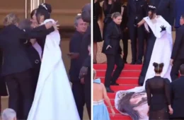 Atriz é expulsa do tapete de Cannes ao estampar rosto de Jesus; veja