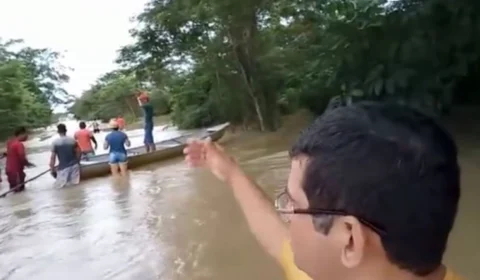 Rio Caroebe sobe e deixa moradores ilhados, no Sul de Roraima