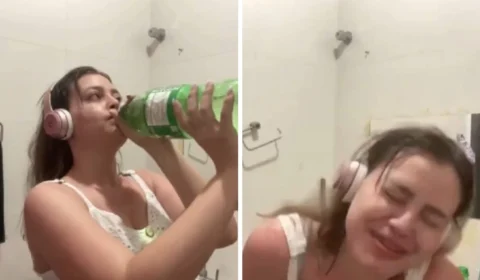 Ex-BBB cria Reality e participante passa mal ao beber 2L de água