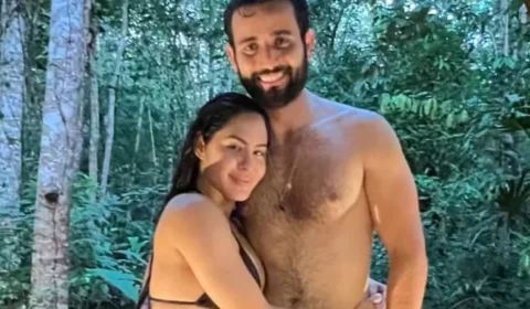 Isabelle e Matteus tomam banho de rio no Amazonas com “filha” da ex-BBB