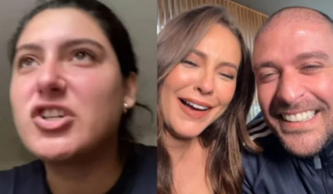 Paolla Oliveira e Diogo Nogueira caem na risada após pedido picante de fã